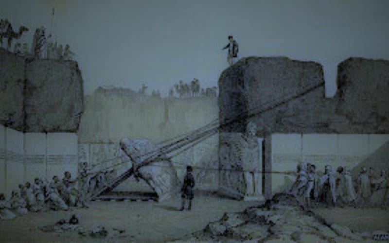 Fotografía de las excavaciones en Nínive