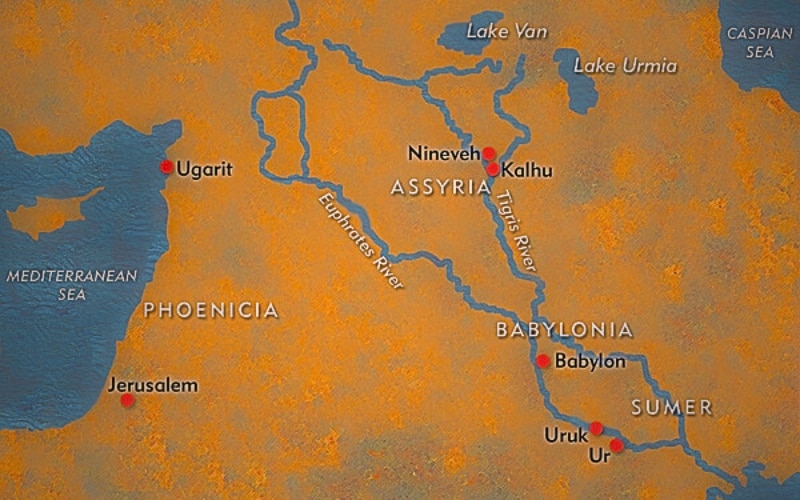 Nínive mapa actual