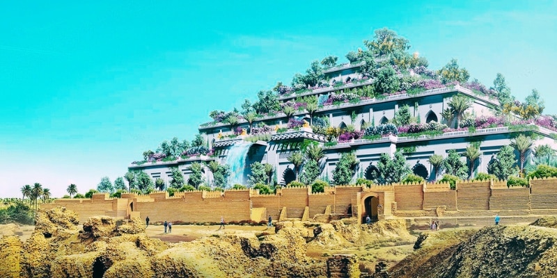 Reconstrucción de los Jardines Colgantes de Babilonia